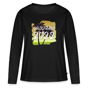 Sables d’Or 2022 - T-shirt manches longues Premium bio Femme - noir - Devant - Julia (174cm)