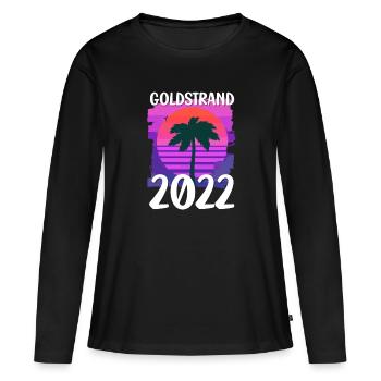 Sables d’Or 2022 - T-shirt manches longues Premium bio Femme - noir - Devant - Julia (174cm)