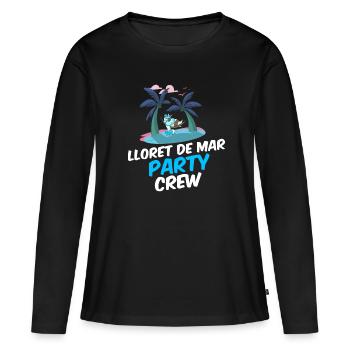 Lloret De Mar Party Crew - Frauen Premium Bio Langarmshirt - Schwarz - Vorne - Julia (174cm)