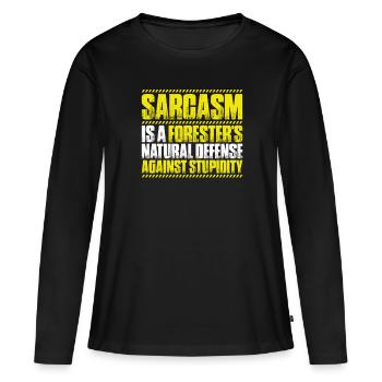 Forester Forestry Forester Forest Worker Forest - Women's Premium Organic Long Sleeve Shirt - black - Front - Julia (174cm)