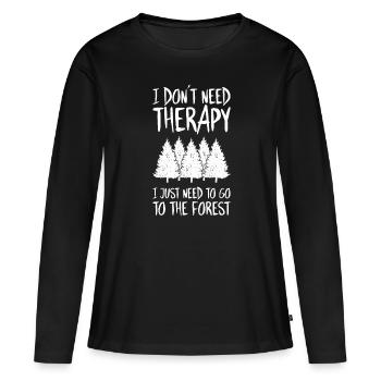 Forester Forestry Forester Forest Worker Forest - Women's Premium Organic Long Sleeve Shirt - black - Front - Julia (174cm)