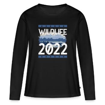 Faune 2022 - T-shirt manches longues Premium bio Femme - noir - Devant - Julia (174cm)