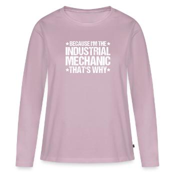 Industriemechaniker Mécanicien industriel - T-shirt manches longues Premium bio Femme - rose poudré - Devant - Julia (174cm)