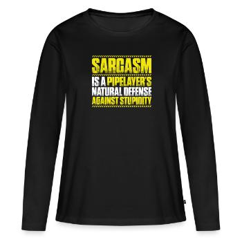 Constructeur de pipelines Construction de pipelines Pipelayer - T-shirt manches longues Premium bio Femme - noir - Devant - Julia (174cm)