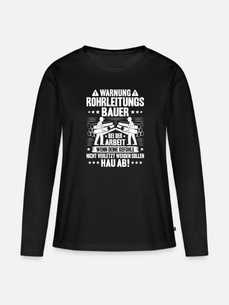 Costruttore di tubazioni Pipelayer di costruzione di tubazioni - Maglia a maniche lunghe ecologica premium da donna - nero