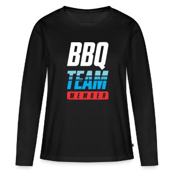 Équipe Bbq - T-shirt manches longues Premium bio Femme - noir - Devant - Julia (174cm)