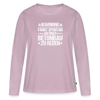 Concrete Worker Reinforced Concrete Worker Concrete Worker - Women's Premium Organic Long Sleeve Shirt - dusky pink - Front - Julia (174cm)