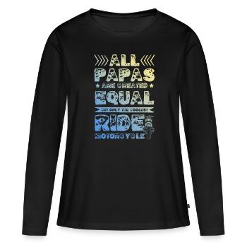 Bowling Split - T-shirt manches longues Premium bio Femme - noir - Devant - Julia (174cm)