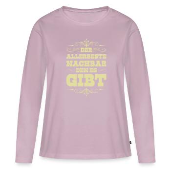 Allerbste Nachbar - Frauen Premium Bio Langarmshirt - Altrosa - Vorne - Julia (174cm)