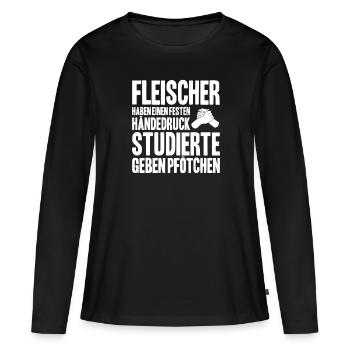 Boucher boucher boucher - T-shirt manches longues Premium bio Femme - noir - Devant - Julia (174cm)