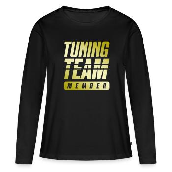 Équipe de tuning - T-shirt manches longues Premium bio Femme - noir - Devant - Julia (174cm)