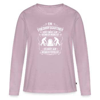 Friedhofsgärtner Friedhof Cemetery Gardener - Frauen Premium Bio Langarmshirt - Altrosa - Vorne - Julia (174cm)