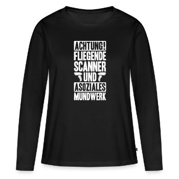 Fachkraft für Lagerlogistik Warehouse Worker Lager - Frauen Premium Bio Langarmshirt - Schwarz - Vorne - Julia (174cm)