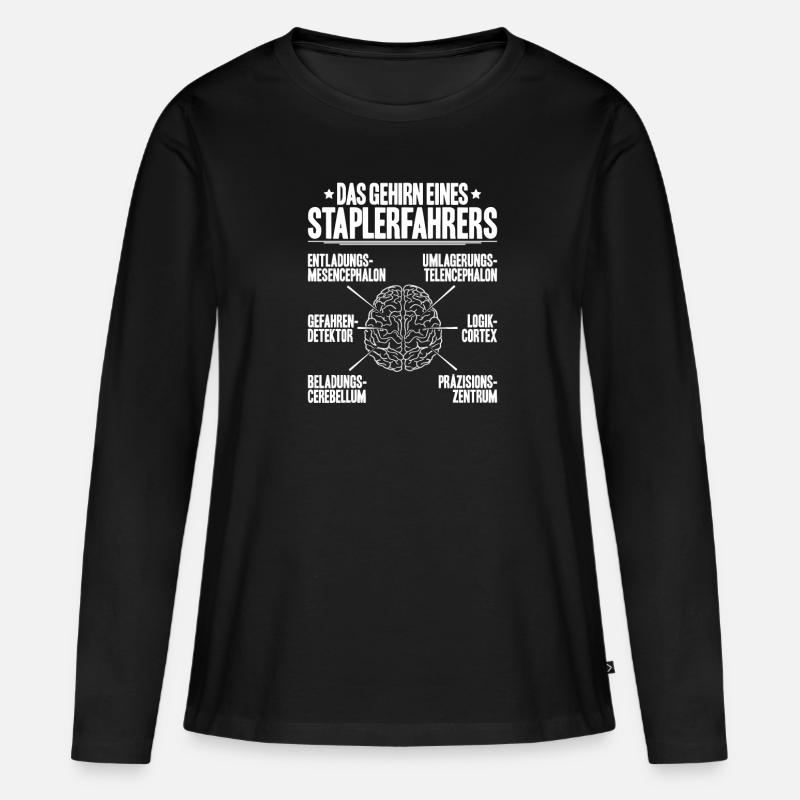 Staplerfahrer Gabelstaplerfahrer Forklift Operator - Frauen Premium Bio Langarmshirt - Schwarz