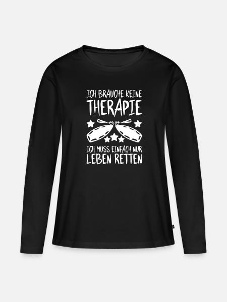 Rettungsschwimmer Wasserrettung Lifesaver - Frauen Premium Bio Langarmshirt - Schwarz