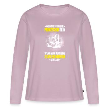 Staplerfahrer Gabelstaplerfahrer Forklift Operator - Frauen Premium Bio Langarmshirt - Altrosa - Vorne - Julia (174cm)