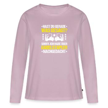 Staplerfahrer Gabelstaplerfahrer Forklift Operator - Frauen Premium Bio Langarmshirt - Altrosa - Vorne - Julia (174cm)