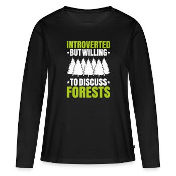 Forester Forestry Forester Forest workers Forest - Women's Premium Organic Long Sleeve Shirt - black - Front - Julia (174cm)