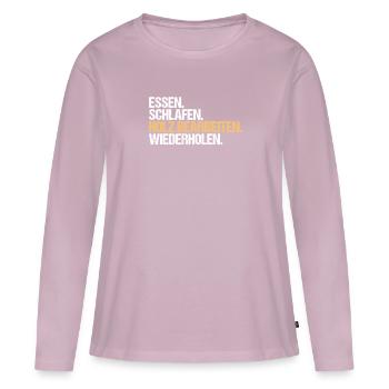 Zimmerer Zimmermann Zimmerei Carpenter Carpentry - Frauen Premium Bio Langarmshirt - Altrosa - Vorne - Julia (174cm)