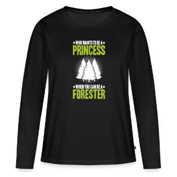 Forester Forestry Forester Forest workers Forest - Women's Premium Organic Long Sleeve Shirt - black - Front - Julia (174cm)