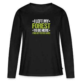 Forester Forestry Forester Forest workers Forest - Women's Premium Organic Long Sleeve Shirt - black - Front - Julia (174cm)