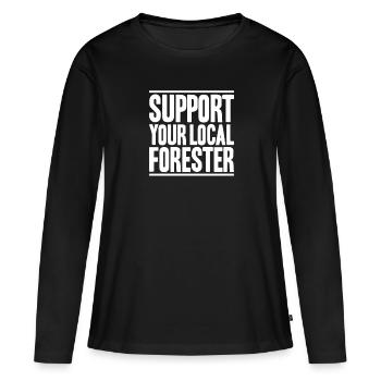 Forester Forestry Forester Forest workers Forest - Women's Premium Organic Long Sleeve Shirt - black - Front - Julia (174cm)