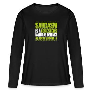 Forester Forestry Forester Forest workers Forest - Women's Premium Organic Long Sleeve Shirt - black - Front - Julia (174cm)