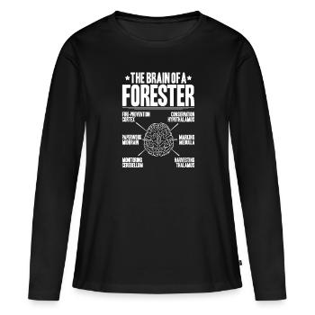 Forester Forestry Forester Forest workers Forest - Women's Premium Organic Long Sleeve Shirt - black - Front - Julia (174cm)