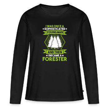 Forester Forestry Forester Forest workers Forest - Women's Premium Organic Long Sleeve Shirt - black - Front - Julia (174cm)