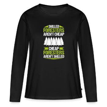 Forester Forestry Forester Forest workers Forest - Women's Premium Organic Long Sleeve Shirt - black - Front - Julia (174cm)
