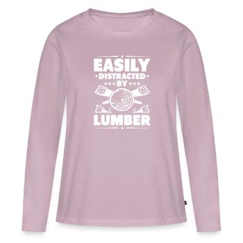 Zimmerer Zimmermann Zimmerei Carpenter Carpentry - Frauen Premium Bio Langarmshirt - Altrosa - Vorne - Julia (174cm)