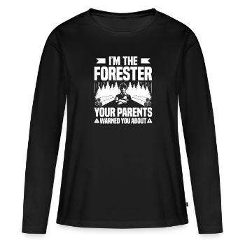 Forester Forestry Forester Forest workers Forest - Women's Premium Organic Long Sleeve Shirt - black - Front - Julia (174cm)