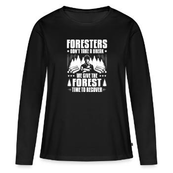 Forester Forestry Forester Forest workers Forest - Women's Premium Organic Long Sleeve Shirt - black - Front - Julia (174cm)
