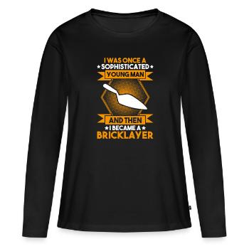 Maître Maçonnerie Maçonnerie Maçon Maçon - T-shirt manches longues Premium bio Femme - noir - Devant - Julia (174cm)