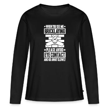 Maître Maçonnerie Maçonnerie Maçon Maçon - T-shirt manches longues Premium bio Femme - noir - Devant - Julia (174cm)