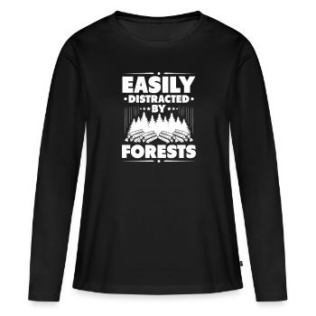 Forester Forestry Forester Forest workers Forest - Women's Premium Organic Long Sleeve Shirt - black - Front - Julia (174cm)