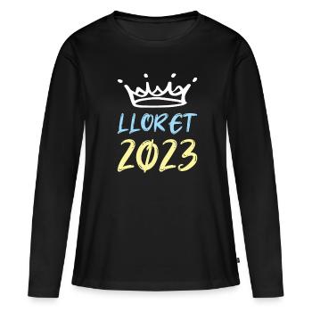 Lloret De Mar 2023 - Frauen Premium Bio Langarmshirt - Schwarz - Vorne - Julia (174cm)