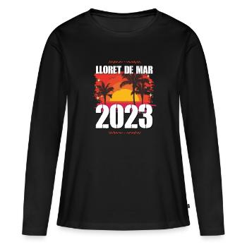 Lloret de Mar 2023 - T-shirt manches longues Premium bio Femme - noir - Devant - Julia (174cm)