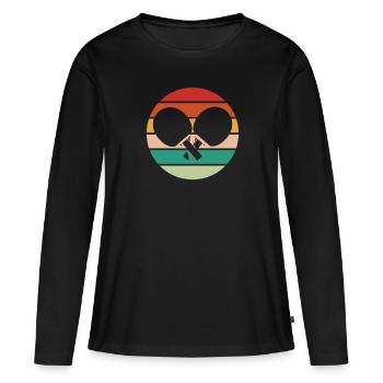 Tischtennis Ping Pong Pingpong Table Tennis - T-shirt manches longues Premium bio Femme - noir - Devant - Julia (174cm)