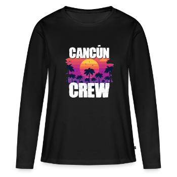 Tourisme Cancún - T-shirt manches longues Premium bio Femme - noir - Devant - Julia (174cm)