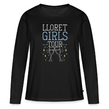 Lloret De Mar Girls Tour - Frauen Premium Bio Langarmshirt - Schwarz - Vorne - Julia (174cm)