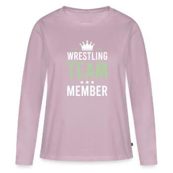 Wrestling Team - Frauen Premium Bio Langarmshirt - Altrosa - Vorne - Julia (174cm)