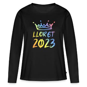 Lloret De Mar 2023 - T-shirt manches longues Premium bio Femme - noir - Devant - Julia (174cm)