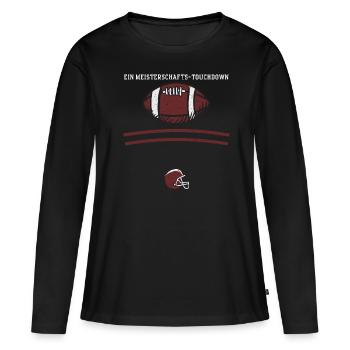 Ein Meisterschafts-Touchdown - Frauen Premium Bio Langarmshirt - Schwarz - Vorne - Julia (174cm)