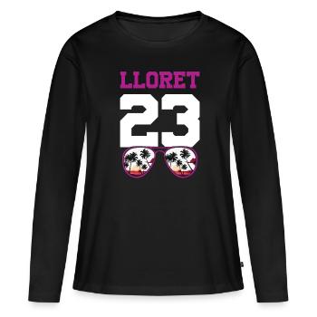 Lloret De Mar 23 Trikot 2023 - Frauen Premium Bio Langarmshirt - Schwarz - Vorne - Julia (174cm)
