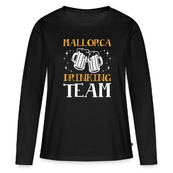 Majorque Équipe de Consommation - T-shirt manches longues Premium bio Femme - noir - Devant - Julia (174cm)