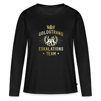 Escalade des Sables d’or - T-shirt manches longues Premium bio Femme - noir - Devant - Julia (174cm)