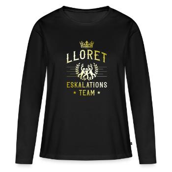 Lloret De Mar Eskalation - Frauen Premium Bio Langarmshirt - Schwarz - Vorne - Julia (174cm)