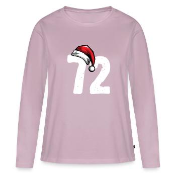 72 Zahl Weihnachten - Frauen Premium Bio Langarmshirt - Altrosa - Vorne - Julia (174cm)