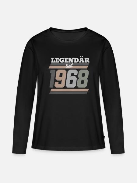 1968 - Frauen Premium Bio Langarmshirt - Schwarz